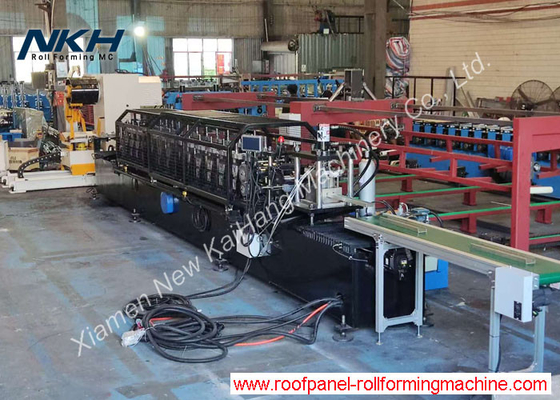 C68 Roll Forming Machine with Non Stop Punching, Printing&Cutting Connection Parts for Metal Buildings