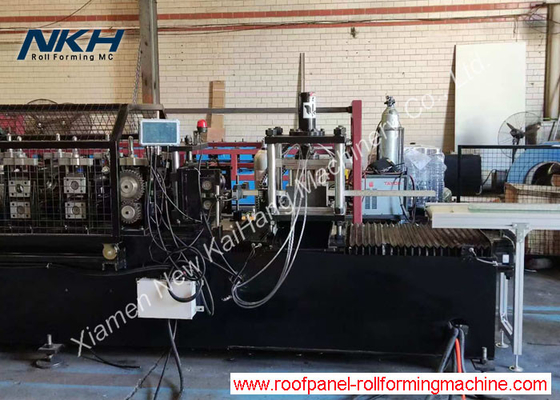 C68 Roll Forming Machine with Non Stop Punching, Printing&Cutting Connection Parts for Metal Buildings