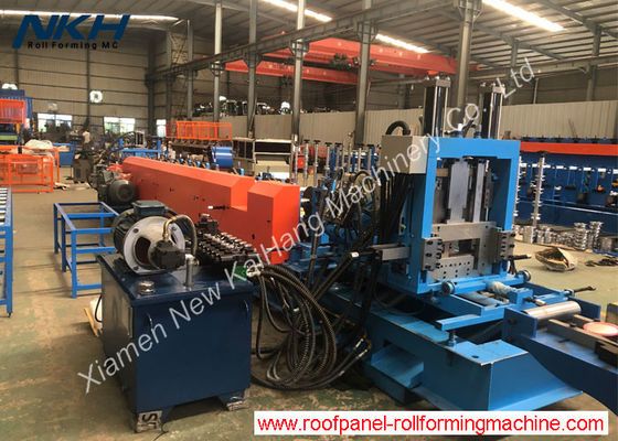 PLC Control Purlin Roll Forming Machine 20m/min Auto Exchange