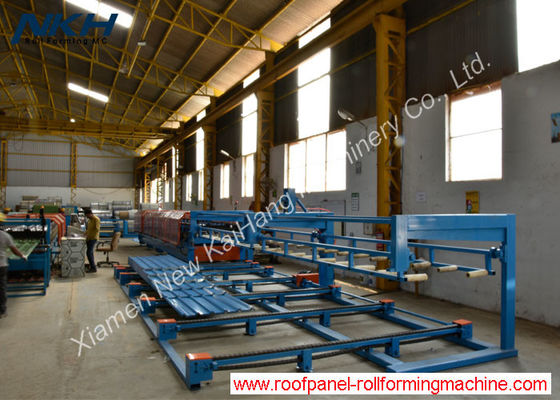 물결 모양 단면도 기계를 위한 단 하나 층 압축 공기를 넣은 쌓아올리는 기계 쉬운 가동